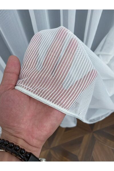 elision home ستارة تول مخططة بنمط رياضي، 300x250، ثنيات ضيقة، 1/3