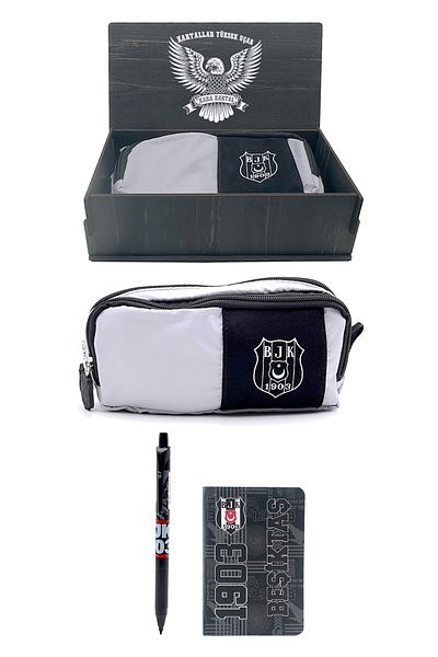 Beşiktaş Original Pen Holder Set of 2 - Wooden Box