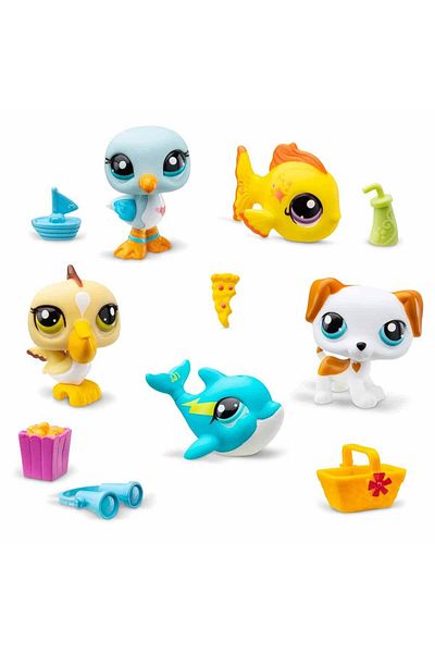 Sunman Littlest Pet Shop 5-Piece Minis Figures Set - S1 S01005103 On the holiday