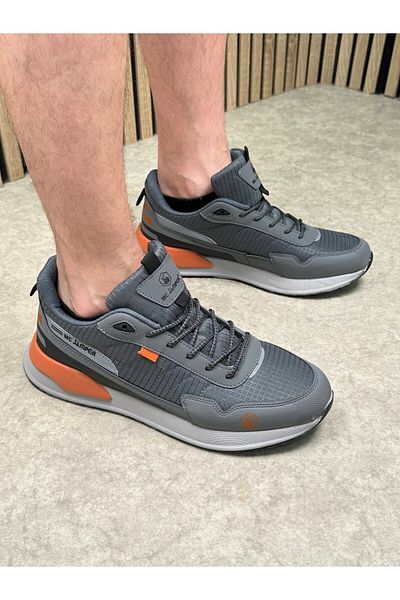 İmerShoes Tenis pentru bărbați - portocaliu afumat, cu șireturi, talpă groasă, confortabil, ușor 2019