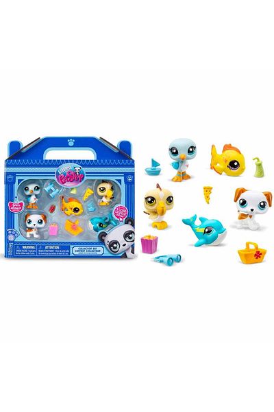 Sunman Littlest Pet Shop 5-Piece Minis Figures Set - S1 S01005103 On the holiday