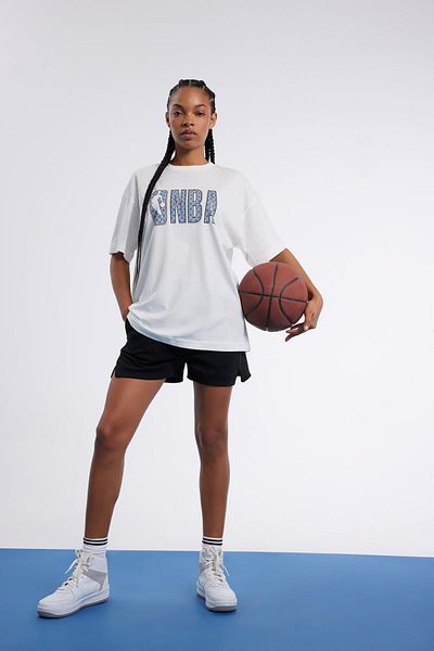 DeFacto Cyklistické tričko Oversize Fit NBA Wordmark Wide Fit