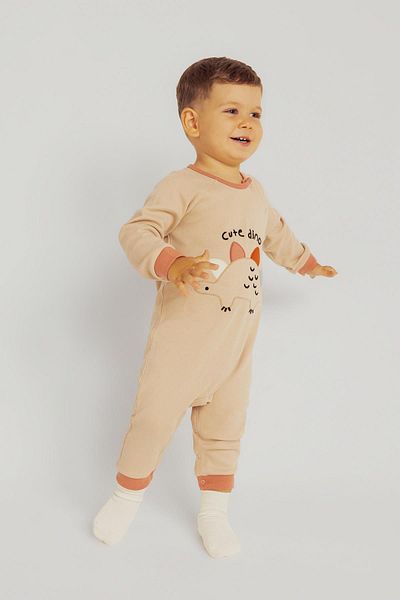 DeFacto Baby Boy Long Sleeve Dinosaur Printed Jumpsuit - B0693a523au