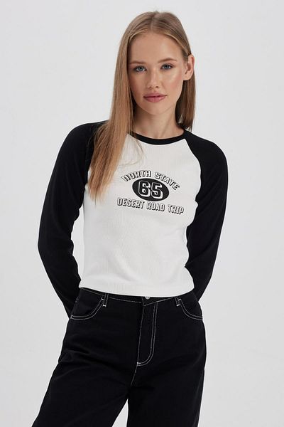 DeFacto Ribbed Long Sleeve Camisole T-Shirt - A8992ax23au