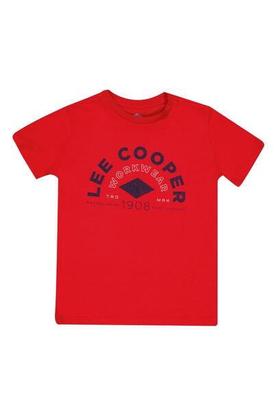 Lee Cooper Elroy Boy's O Neck T-Shirt Red