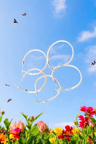 ÇEÇEN HOME Set of 5 Ponytail Collection with Iron Hooks
