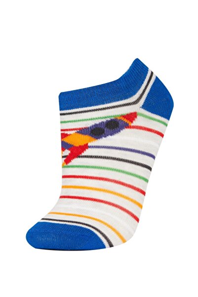 DeFacto Set of 5 Cotton Booties Socks for Boys - A6713a8ns