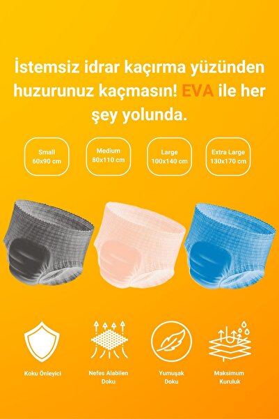 EVA Lady Kokulu Külot Emici 10'lu Small Medium Large Xlarge