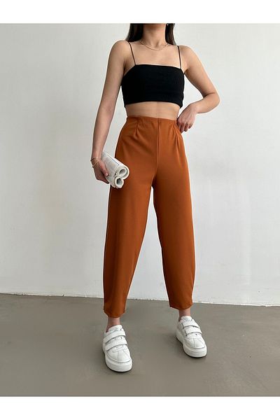 BEJNA Ballonhose mit Fliesenkragen und flexibler Taille für Damen