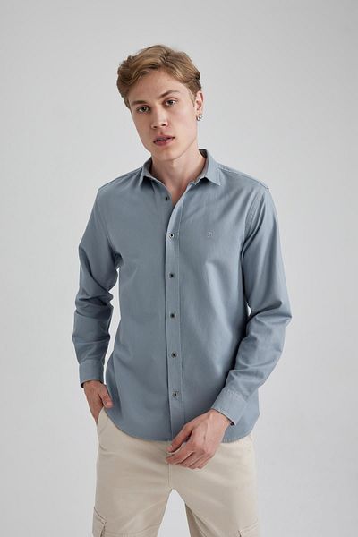 DeFacto Regular Fit Cotton Long Sleeve Shirt A4648ax23au
