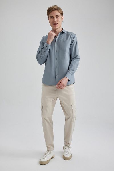 DeFacto Regular Fit Cotton Long Sleeve Shirt A4648ax23au