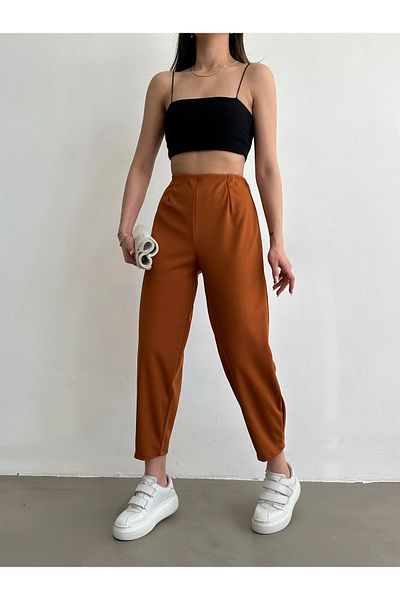 BEJNA Ballonhose mit Fliesenkragen und flexibler Taille für Damen