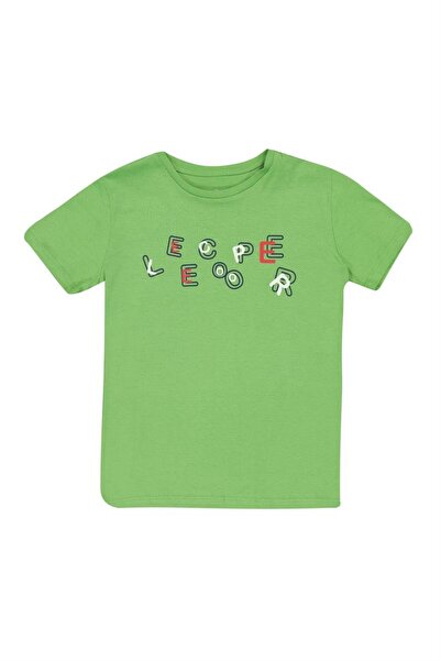 Lee Cooper Funny Boy's O Neck T-Shirt Light Green