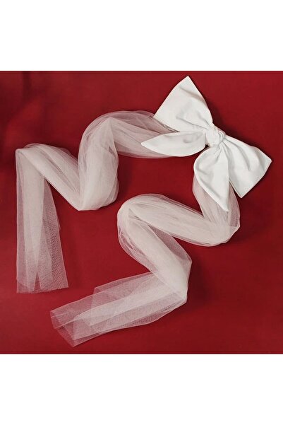 LO ADORO Mirese elegante din tul - Voal alb, voal de căsătorie cu două straturi