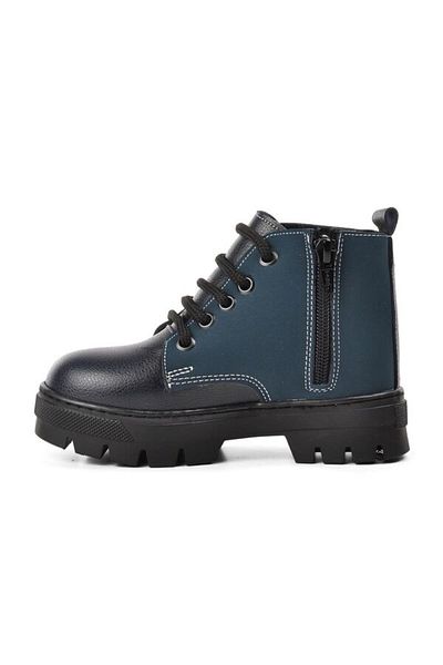 Aspor Παιδικές μπότες Navy Blue Petrol με γούνα στο εσωτερικό και φερμουάρ