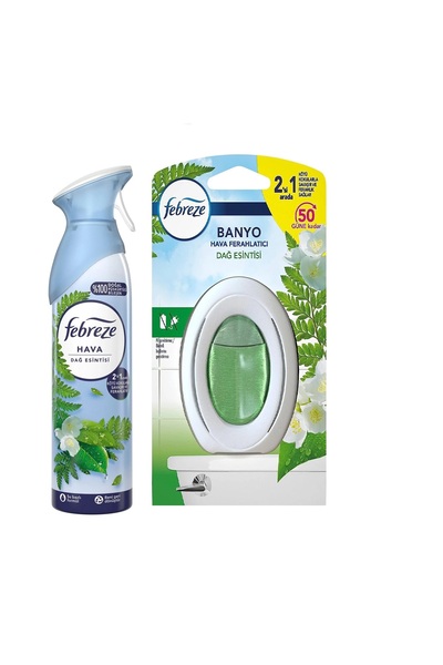 Febreze Hava Ferahlatı Sprey Oda Koku Dağ Esintisi 185ml x 1 Adet Hava Temizl...