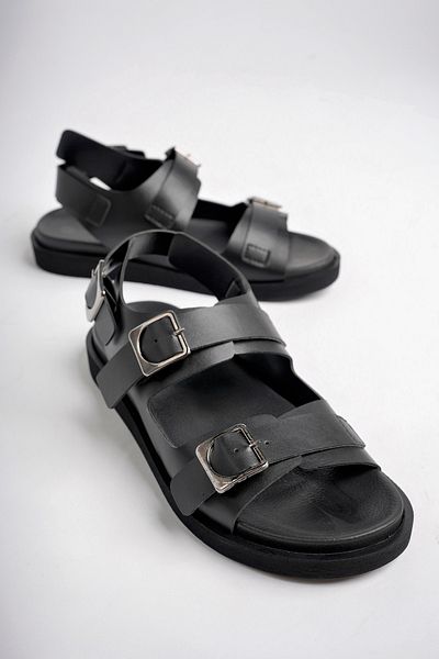 Sapin Sapi̇n Women's Leather Buckle Sandals - for Full Mold Use 72885