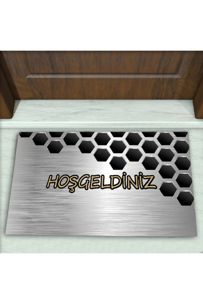 Colorix Carpet Geometrik Desenli Dekoratif Kapı Önü Paspası No: 1729