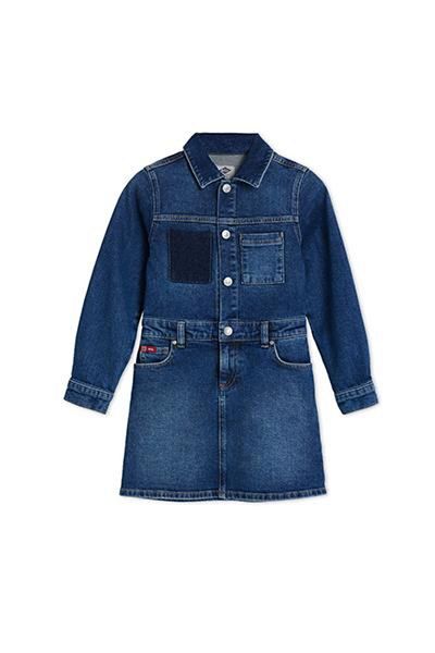 Lee Cooper Κοριτσίστικο Jean φόρεμα, μεσαίο μπλε μοντέλο