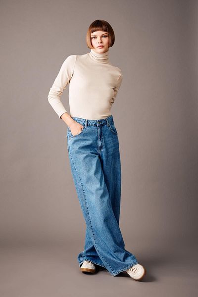 DeFacto Rolák Slim Fit tričko s dlouhým rukávem B2062ax23au