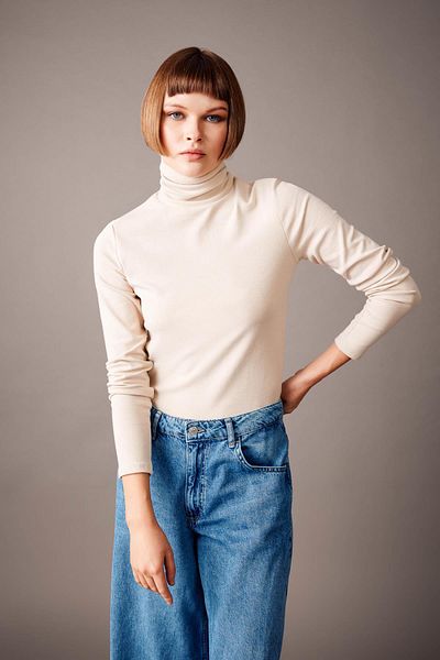 DeFacto Rolák Slim Fit tričko s dlouhým rukávem B2062ax23au
