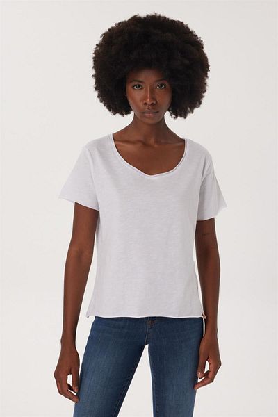 Lee Cooper Γυναικείο μπλουζάκι Carmen με λαιμόκοψη λευκό