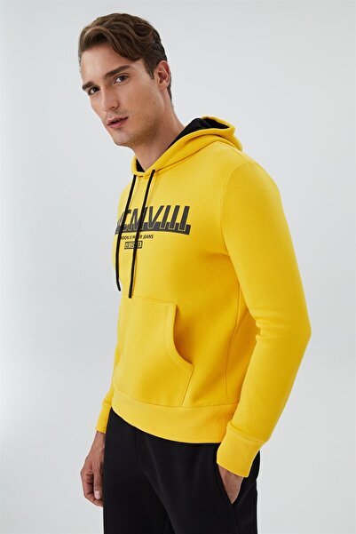 Lee Cooper Ανδρικό φούτερ Garen με κουκούλα Κόκκινο