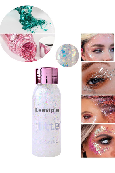 Lesvip's Jel formlu Face and body glitter pırıltılı sim