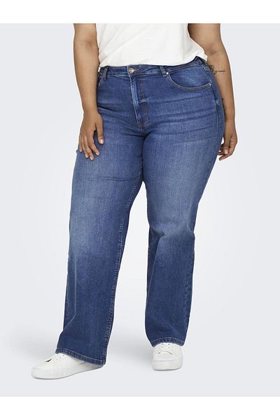 Only Carmakoma Weit Geschnitten Jeans Carjuicy Hohe Taille Weiter Beinschnitt Jeans