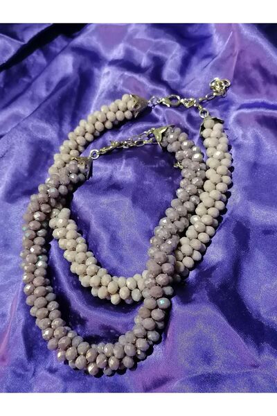 Gia PASTEL RENKLİ PARLAK KOYU TAŞLI KALIN ŞIK TASARIM KOLYE