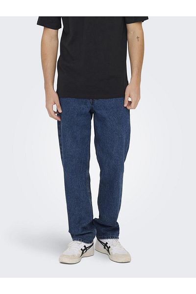 Only & Sons Normal Geschnitten Jeans Onsedge Mittlere Taille Gerade Geschnitten Jeans