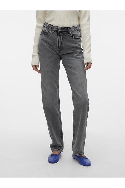 Vero Moda Straight-fit Vmhailey Hohe Taille Gerade Geschnitten Jeans