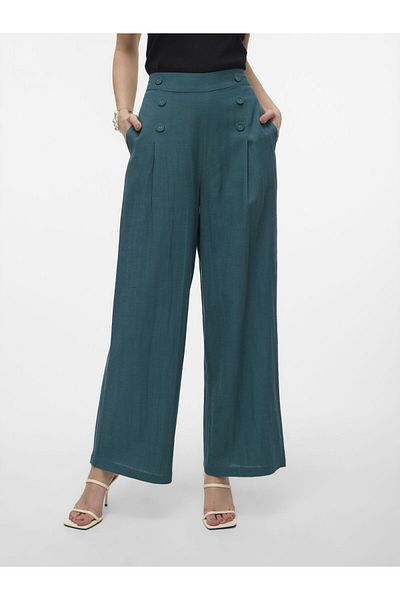 Vero Moda Hose mit weitem Beinschnitt Vmgiselle Hohe Taille Hose