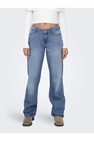ONLY Düz kesim Jeans Onlbritney Niedrige Taille Gerade Geschnittene Jeans