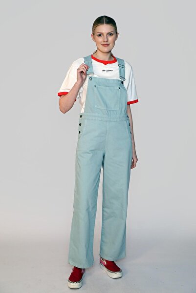 Lee Cooper Flowers Kadın Dokuma Salopet Mavi