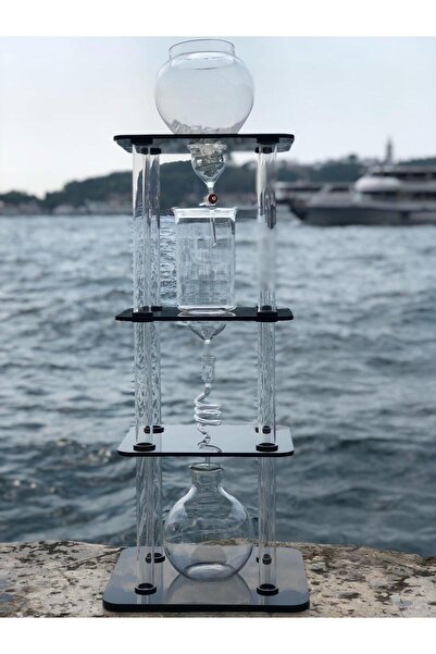 Genel Markalar Cold Brew Demleme Camları Ve Standı (pleksi Stand), 2 Lt - Cold Drip, Soğuk Kahve Demleme Tower