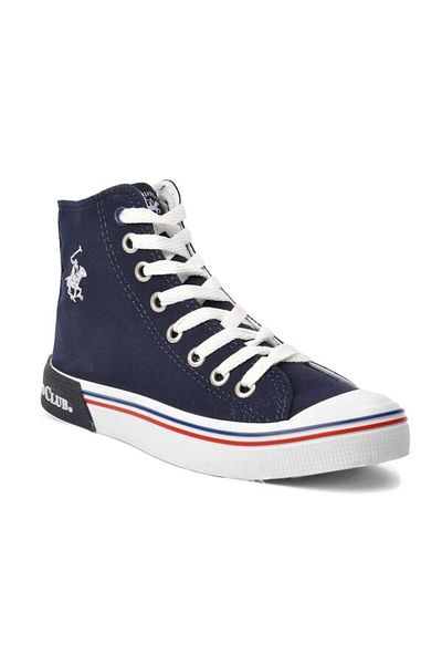 Beverly Hills Polo Club حذاء رياضي نسائي بطول الكاحل من Prince Navy Blue باللون الأزرق الداكن