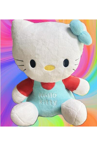Sole Sevimli Oturan Peluş Hello Kitty - 80 cm, Uyku ve Oyun Arkadaşı