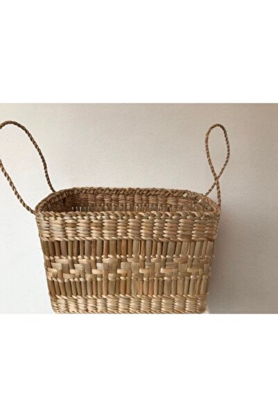 afralya home Hasır Çamaşır Sepeti-el Emeği Hasır Örgü