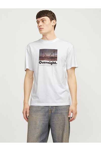 Jack & Jones T-shirt Fotodruck Rundhals T-shirt