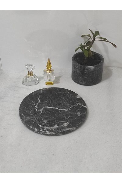 fymermertasarım Black Marble Presentation Holder