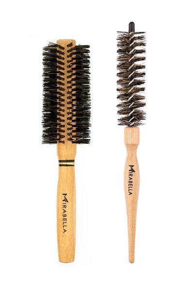 Mirabelle Natural Horsehair Pro Blow Dry Brush High Temperature Resistant And Natural Horsehair Blow Dry And Bangs Perch Brush