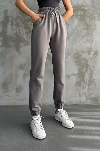 macharel jeans Women's Pocketed Elastic 2 Thread Sweatpants