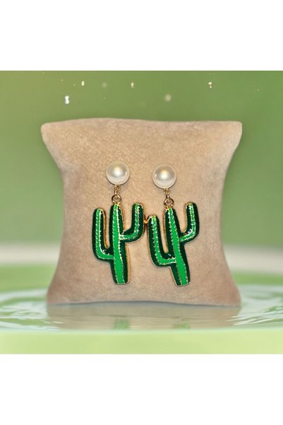 Larabell Hediyelik Cactus Pearl Earrings