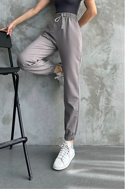 macharel jeans Women's Pocketed Elastic 2 Thread Sweatpants