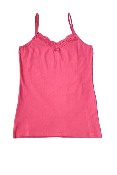 Miss Blue Moon 8000-1 Model V-Neck Lace Single Tank Top