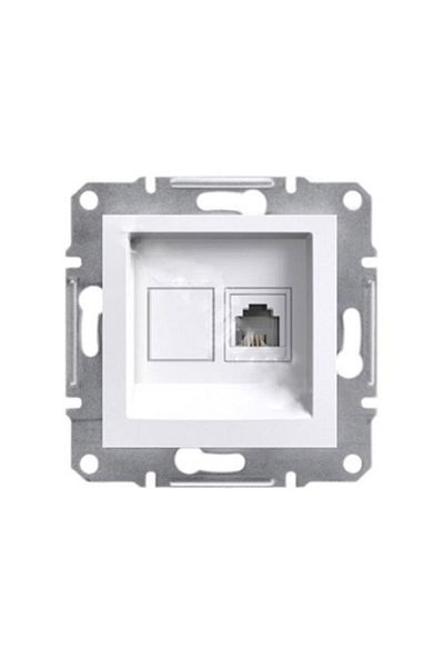 Schneider Electric إطار مقبس الهاتف الأبيض من شنايدر Asfora RJ11