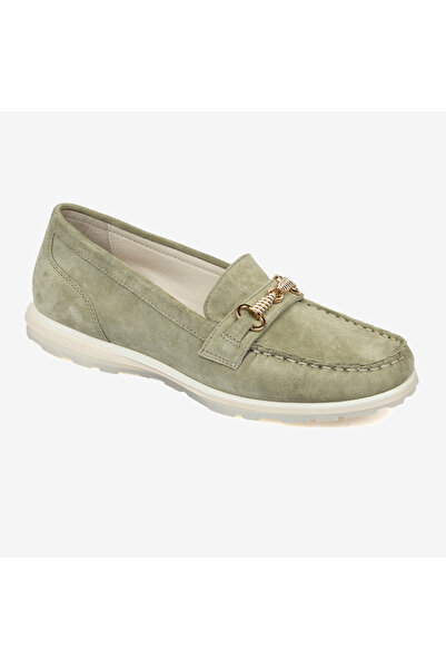 Greyder Kadın Yeşil Hakiki Deri Loafer Ayakkabı 4Y2CA33621