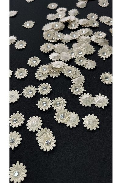 Ozpas Light Brown Flower Stone Small 1.5cm - Width 30pcs