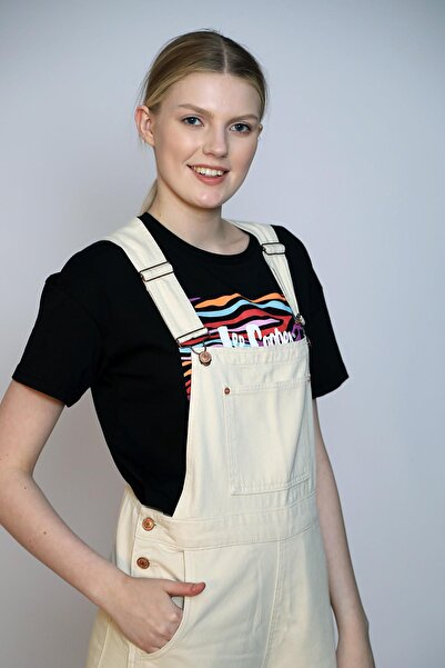 Lee Cooper Women's Woven Salopet - Fresh Style with Ecru Motif